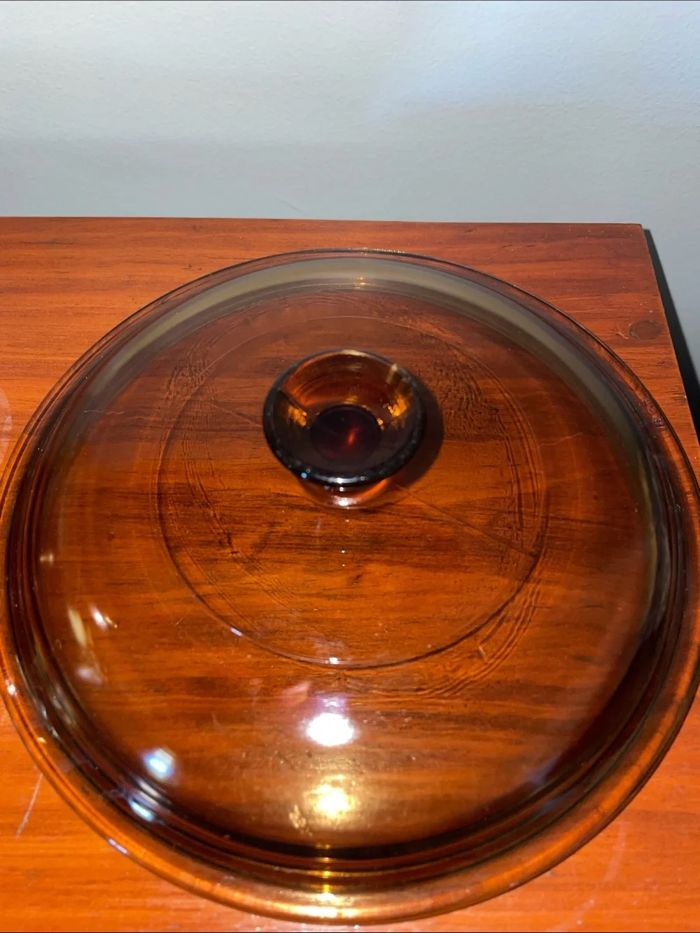 Vintage Corning Visions Amber Glass 1.5L Double Boiler Saucepan Set w Lid